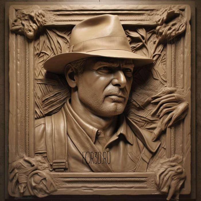 Indiana Jones 1 stl model for CNC